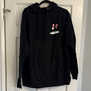 Men's Black Graphic Hoodie Sweatshirt - Casual Pullover